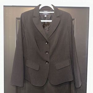 Evan Picone Blazer Jacket Womens Size 10 Black Work Office Button Up‎